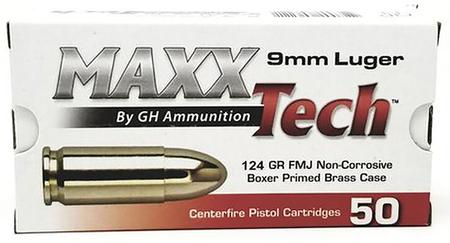 MAXXTECH PTGB9124B   9MM    124G FMJ       50/20