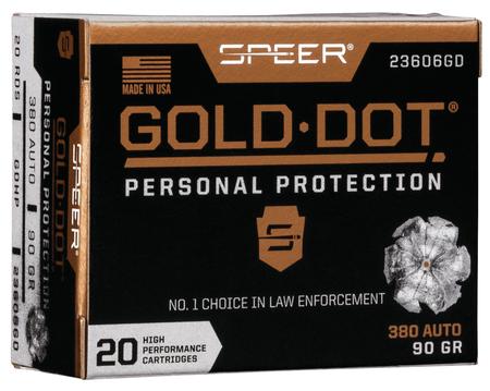 SPEER 23606GD GOLD DOT 380ACP  90 HP        2010