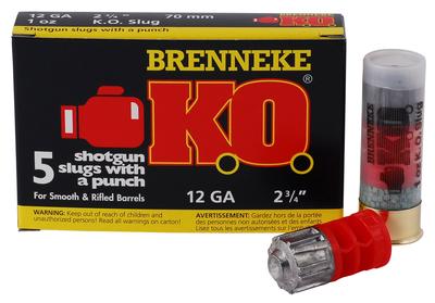 BRENNEKE USA 12GA KO SLUG 5RD 50BX/CS 2-3/4 1OZ SL