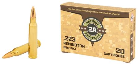 PATRIOT SPORTS AMO 223 REM 55GR FMJ 20RD ( 50 BOXES PER CASE )